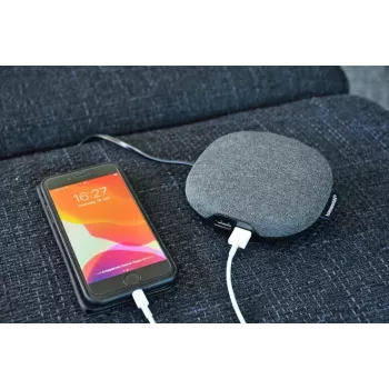 Brennenstuhl estilo estação de carregamento com superfície têxtil, 3 m, 1 tomada + 2 USB, antracite/preto