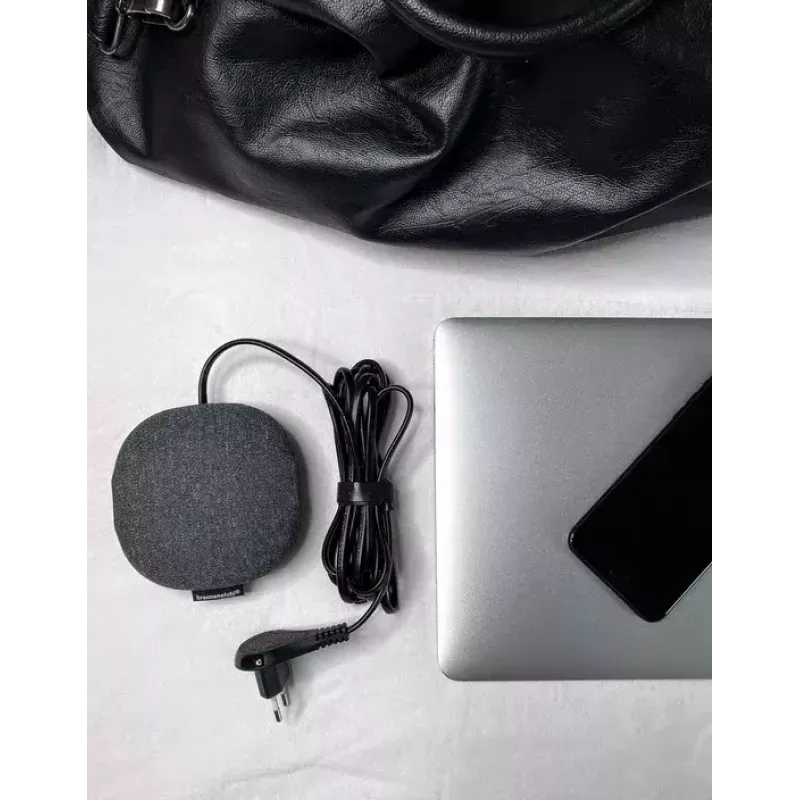 Brennenstuhl estilo estação de carregamento com superfície têxtil, 3 m, 1 tomada + 2 USB, antracite/preto