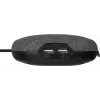 Brennenstuhl estilo estação de carregamento com superfície têxtil, 3 m, 1 tomada + 2 USB, antracite/preto