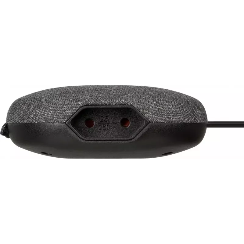 Brennenstuhl estilo estação de carregamento com superfície têxtil, 3 m, 1 tomada + 2 USB, antracite/preto