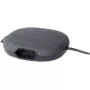 Brennenstuhl estilo estação de carregamento com superfície têxtil, 3 m, 1 tomada + 2 USB, antracite/preto
