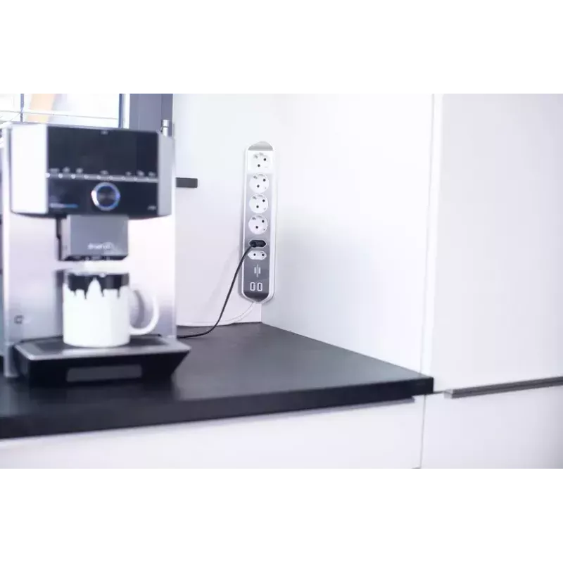 Extensão de energia Brennenstuhl 1153590620 2m 6 saídas AC interior prateado branco