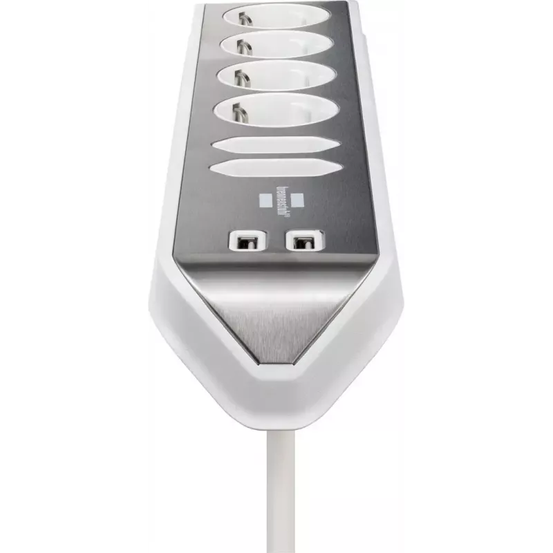 Extensão de energia Brennenstuhl 1153590620 2m 6 saídas AC interior prateado branco