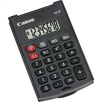 Calculadora de bolso Canon AS-8 visor cinzento