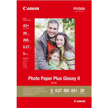 Papel fotográfico Canon PP-201 Glossy II Photo Paper Plus A3 Plus – 20 folhas, 260 g/m², A3