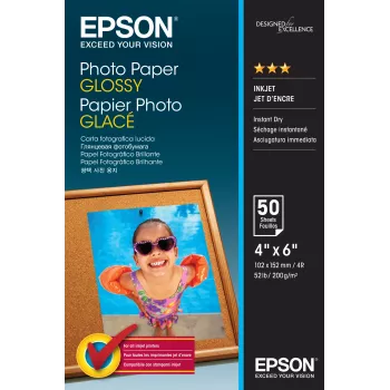 Papel fotográfico brilhante Epson C13S042547 10x15cm 50 folhas