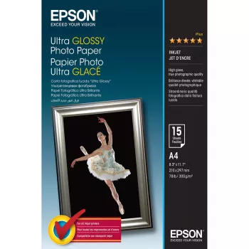 Papel fotográfico Epson Ultra Glossy - A4 - 15 folhas