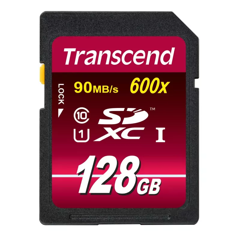 Cartão de memória flash Transcend 128 GB SDXC UHS-I 600x TS128GSDXC10U1
