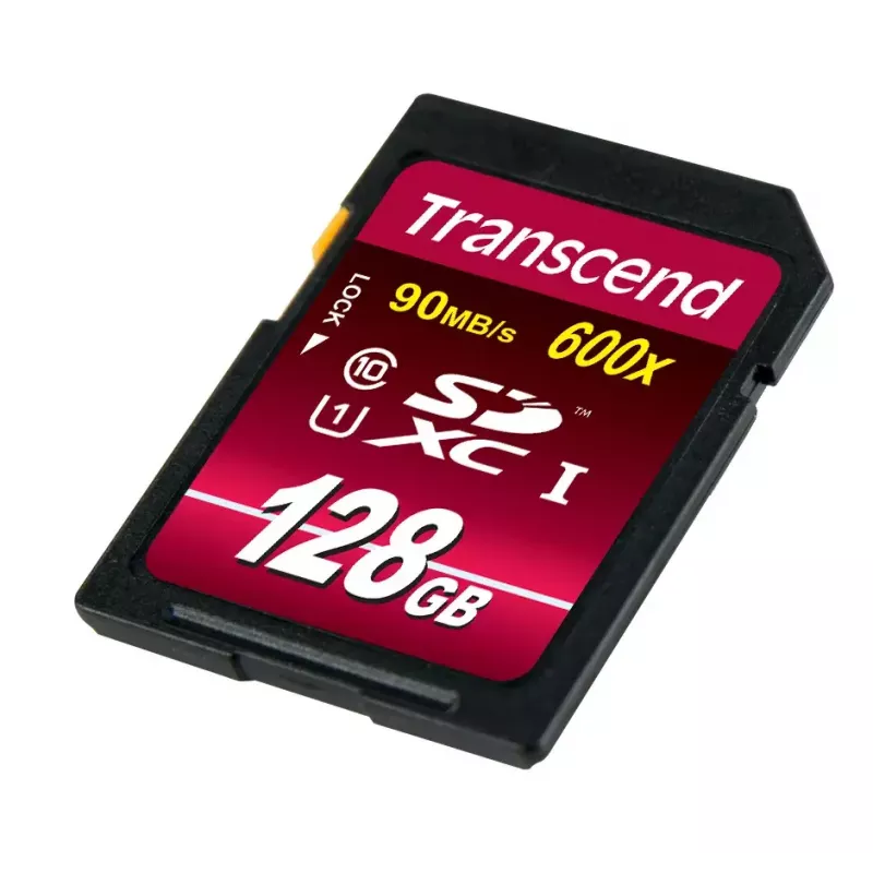 Cartão de memória flash Transcend 128 GB SDXC UHS-I 600x TS128GSDXC10U1