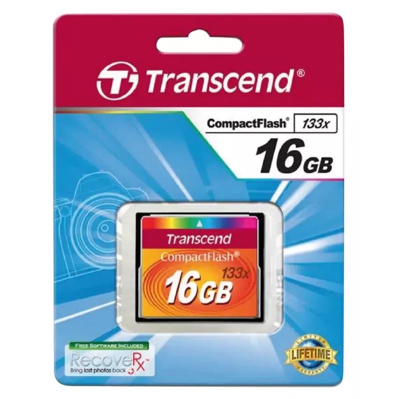Cartão CompactFlash Transcend TS16GCF133 16 GB, 50 MB/s de leitura, 20 MB/s de escrita