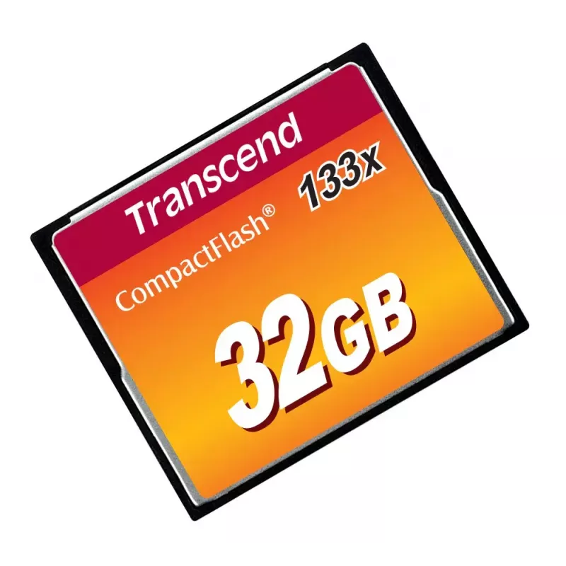 Cartão de memória flash Transcend 32GB CompactFlash 133x TS32GCF133