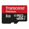 Cartão de memória flash Transcend 8 GB MicroSDHC Classe 10 UHS-I TS8GUSDCU1