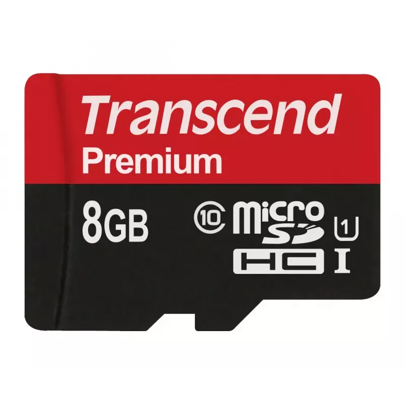 Cartão de memória flash Transcend 8 GB MicroSDHC Classe 10 UHS-I TS8GUSDCU1