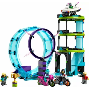 LEGO Conjunto LEGO City Stuntz 60361 Ultimate Stunt Riders Challenge – Conjunto de brincar com mota de acrobacias