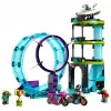 LEGO Conjunto LEGO City Stuntz 60361 Ultimate Stunt Riders Challenge – Conjunto de brincar com mota de acrobacias