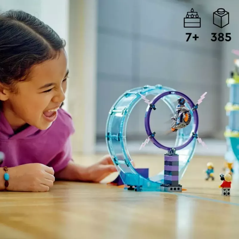 LEGO Conjunto LEGO City Stuntz 60361 Ultimate Stunt Riders Challenge – Conjunto de brincar com mota de acrobacias