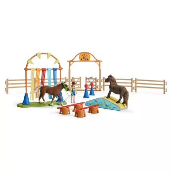 Treino de Agilidade para Pónei Schleich 42481 Multicolor Plástico 3-8 anos