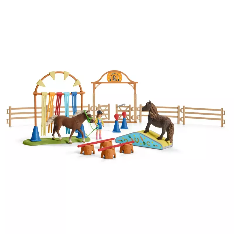 Treino de Agilidade para Pónei Schleich 42481 Multicolor Plástico 3-8 anos