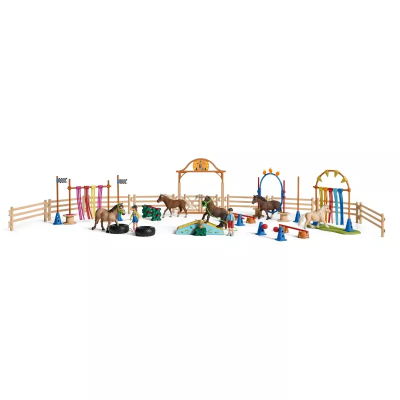 Treino de Agilidade para Pónei Schleich 42481 Multicolor Plástico 3-8 anos