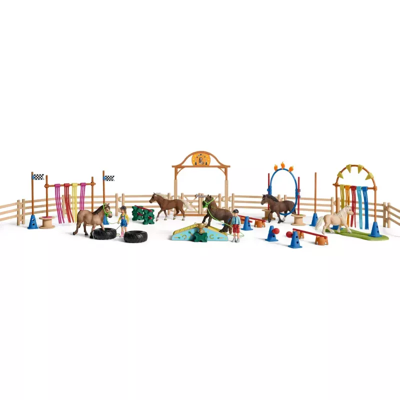 Treino de Agilidade para Pónei Schleich 42481 Multicolor Plástico 3-8 anos