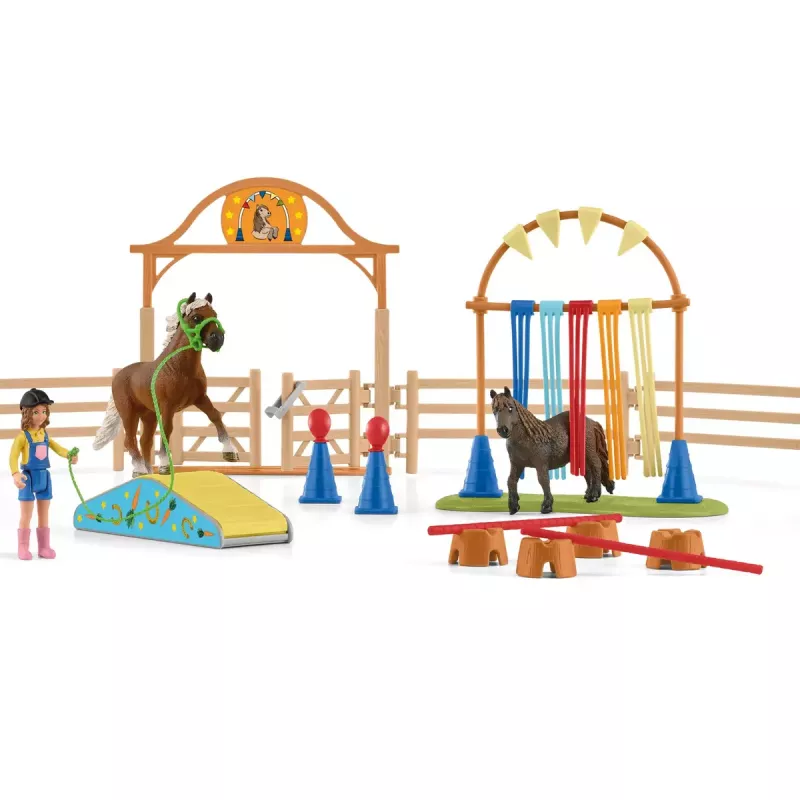 Treino de Agilidade para Pónei Schleich 42481 Multicolor Plástico 3-8 anos