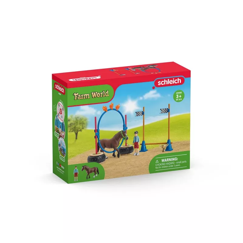 Corrida de Agilidade para Pónei Schleich FARM WORLD 42482