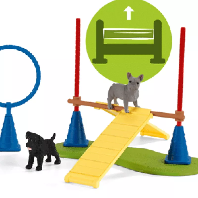 schleich Farm Life Treino de Agilidade para Cachorros, Farm World, 3 ano(s), Multicolor