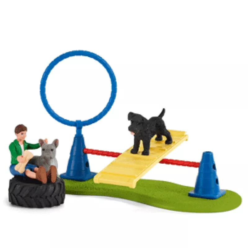 schleich Farm Life Treino de Agilidade para Cachorros, Farm World, 3 ano(s), Multicolor