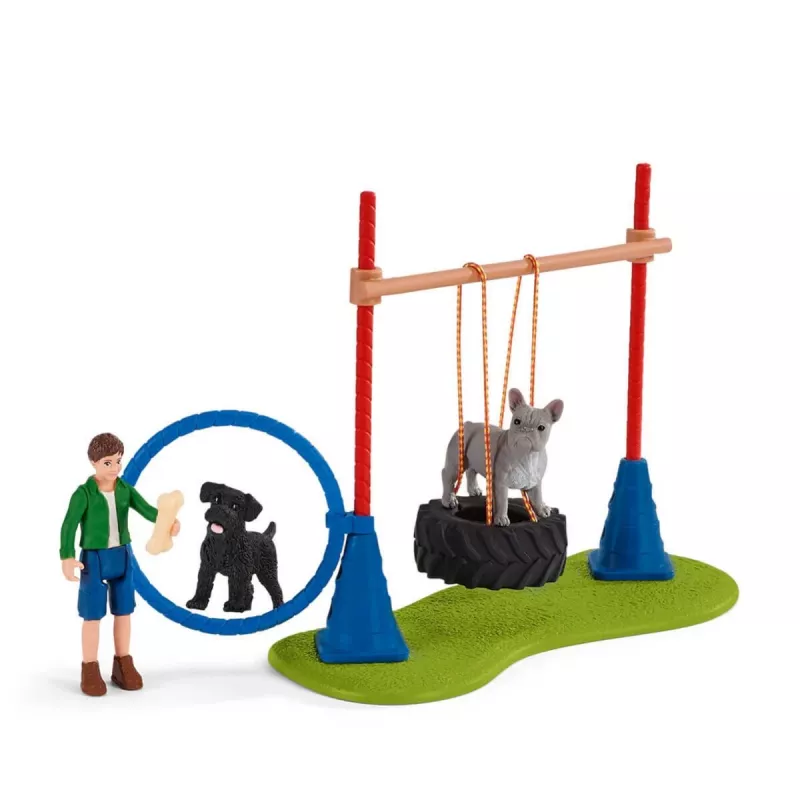 schleich Farm Life Treino de Agilidade para Cachorros, Farm World, 3 ano(s), Multicolor