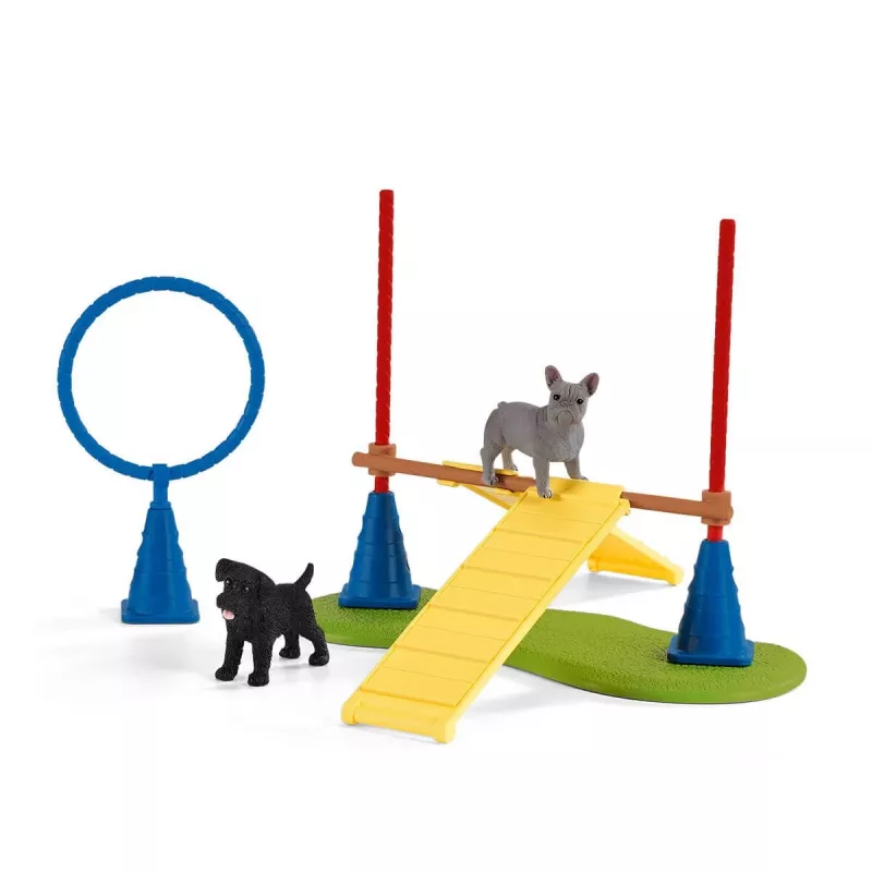 schleich Farm Life Treino de Agilidade para Cachorros, Farm World, 3 ano(s), Multicolor