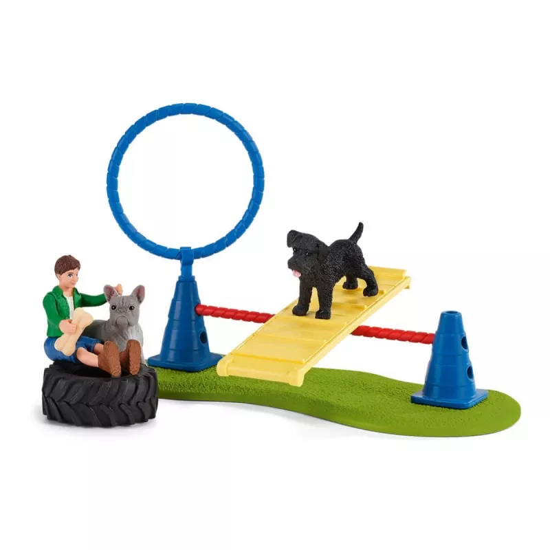 schleich Farm Life Treino de Agilidade para Cachorros, Farm World, 3 ano(s), Multicolor