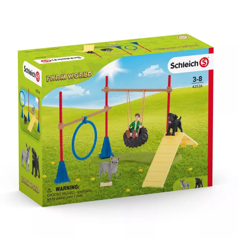 schleich Farm Life Treino de Agilidade para Cachorros, Farm World, 3 ano(s), Multicolor