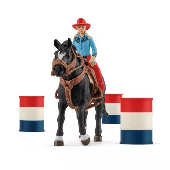 schleich Cowgirl Corrida de Barril Divertida, 3 ano(s), Multicolor