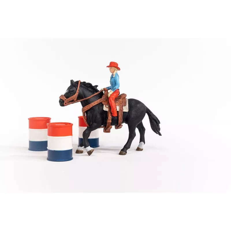 schleich Cowgirl Corrida de Barril Divertida, 3 ano(s), Multicolor