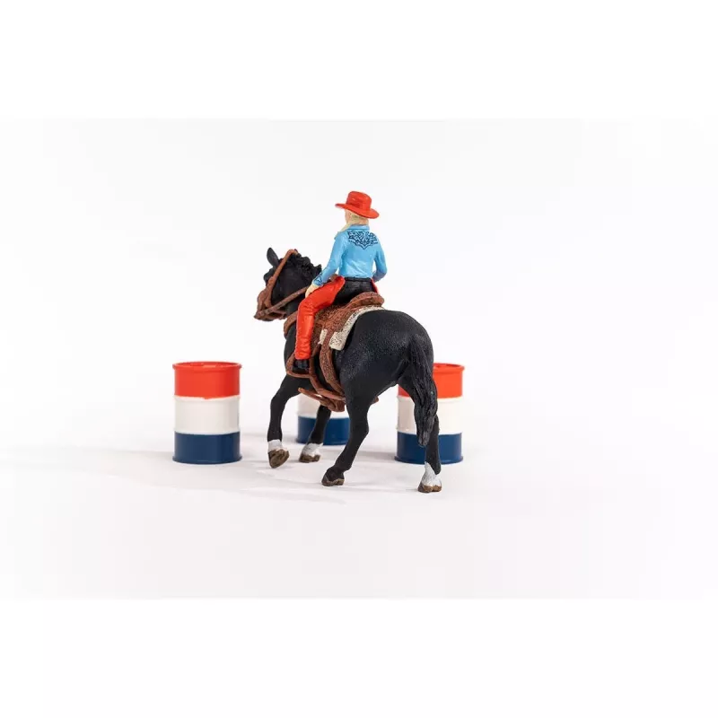 schleich Cowgirl Corrida de Barril Divertida, 3 ano(s), Multicolor