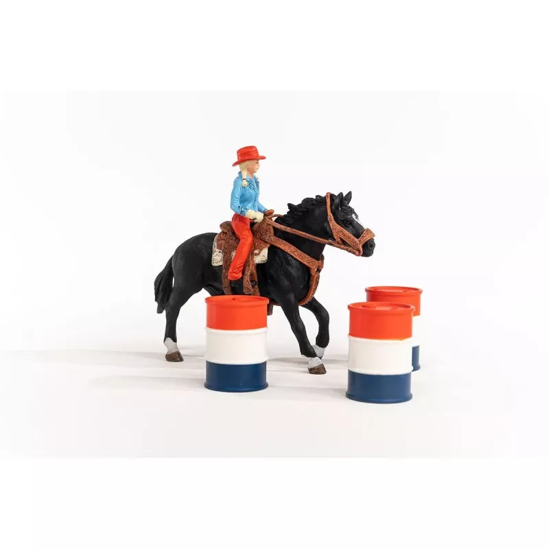 schleich Cowgirl Corrida de Barril Divertida, 3 ano(s), Multicolor