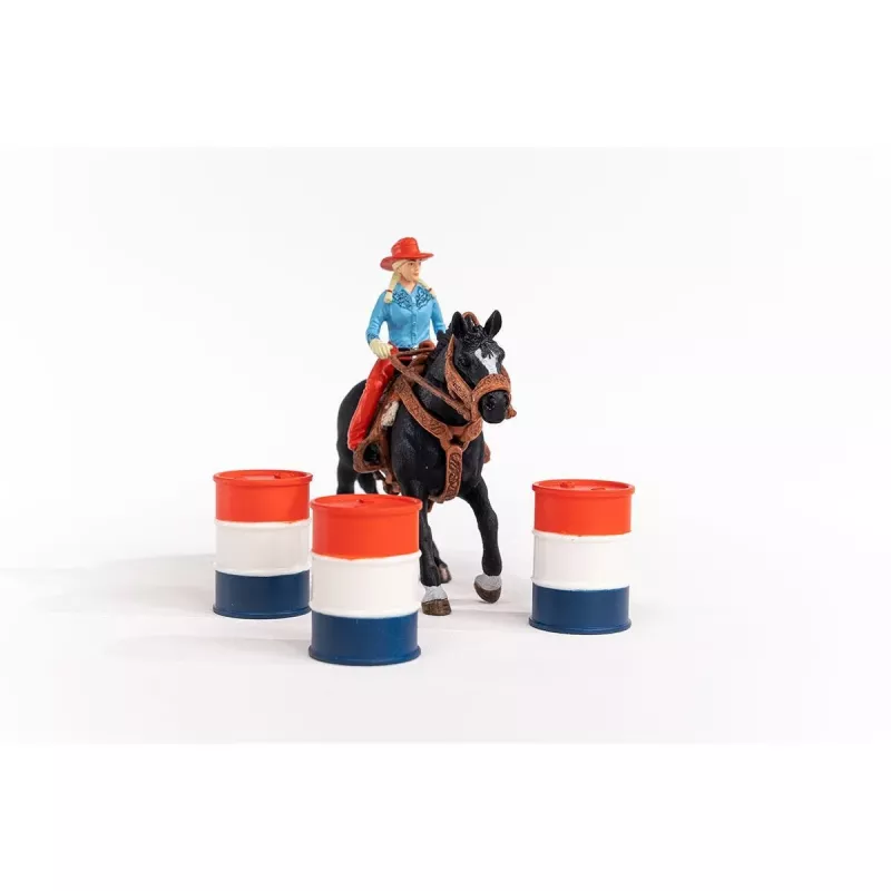 schleich Cowgirl Corrida de Barril Divertida, 3 ano(s), Multicolor