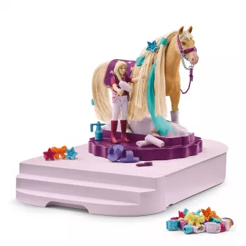 schleich HORSE CLUB Sofias Beauties Posto de Tratamento de Cavalos, Cerda de Escova, Cavalos, 3 ano(s), Multicolor