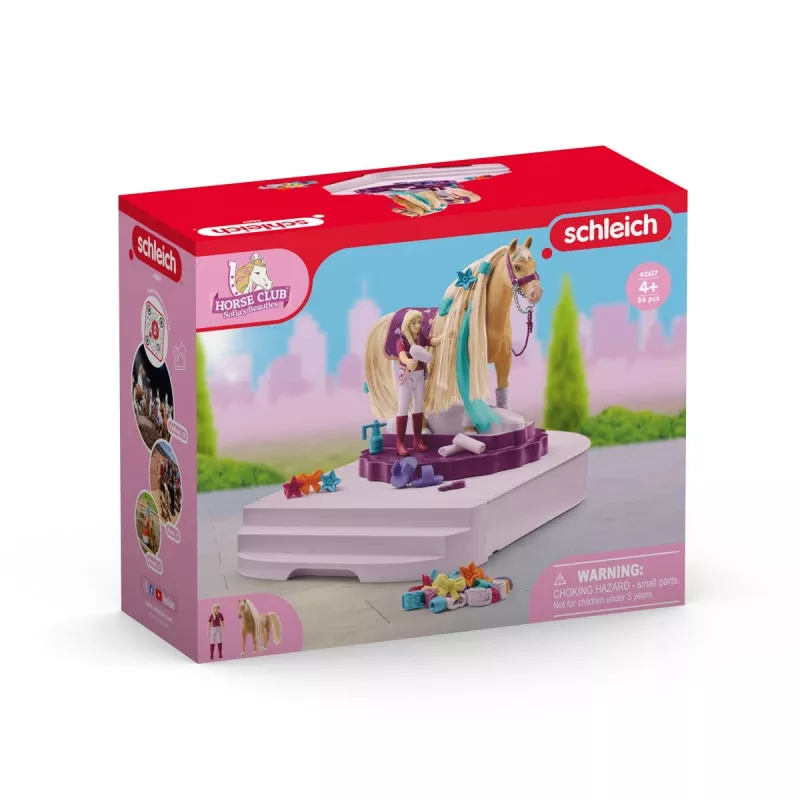 schleich HORSE CLUB Sofias Beauties Posto de Tratamento de Cavalos, Cerda de Escova, Cavalos, 3 ano(s), Multicolor