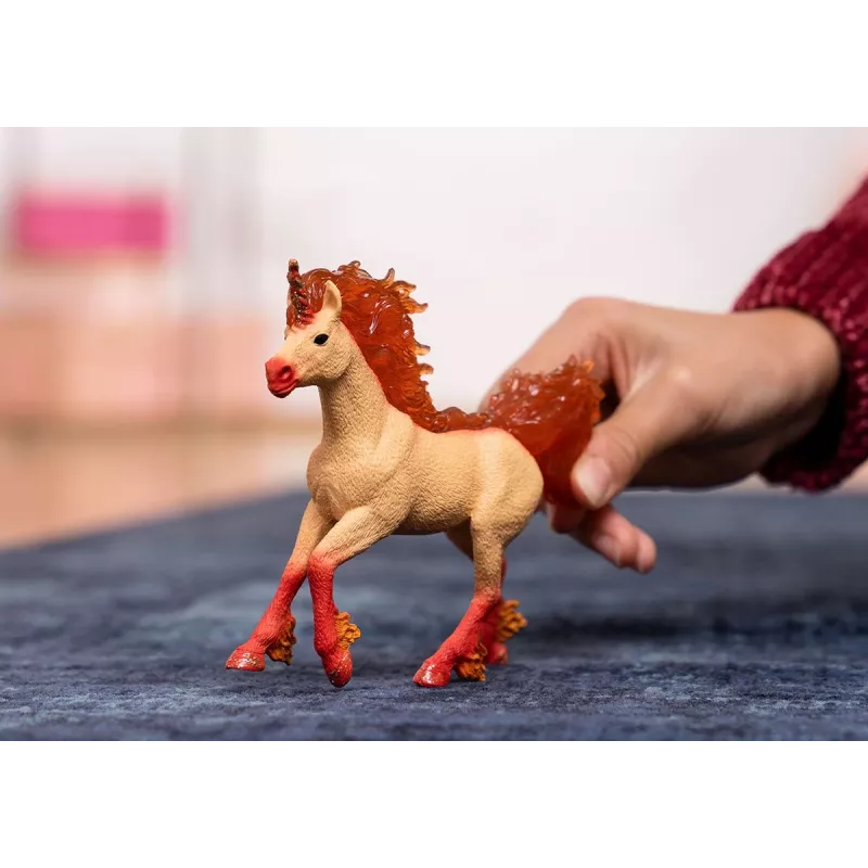 Brinquedo Schleich BAYALA Garanhão Unicórnio de Fogo Elementa Laranja 70756S