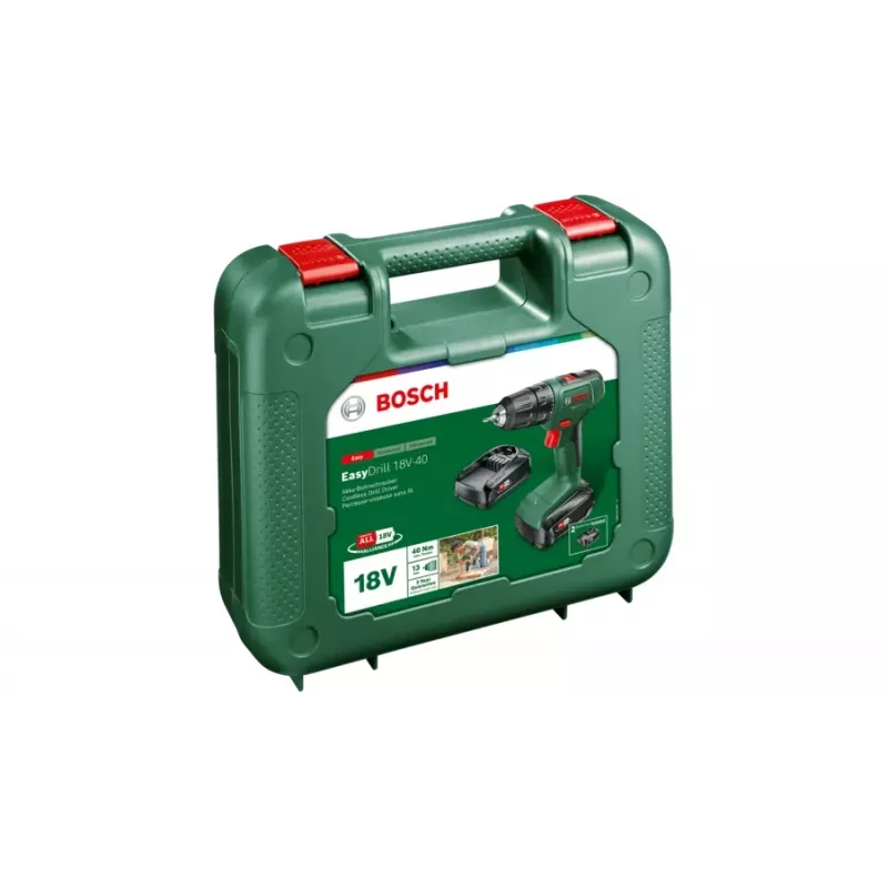 Bosch EasyDrill 18V-40 1630 rpm sem chave 1,3 kg preto, verde