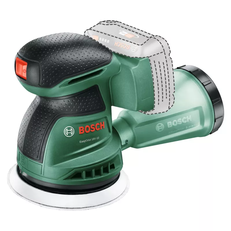 Bosch EasyOrbit 18V-10 (Baretool), Lixadora excêntrica, Preto, Verde, Plástico, Alemanha, 23000 rpm, 1 mm