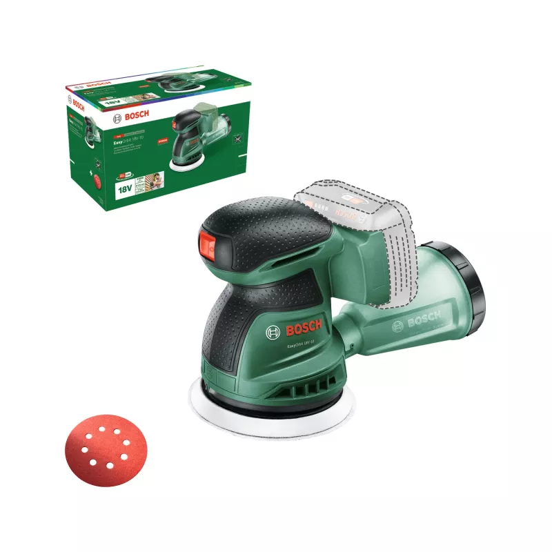 Bosch EasyOrbit 18V-10 (Baretool), Lixadora excêntrica, Preto, Verde, Plástico, Alemanha, 23000 rpm, 1 mm