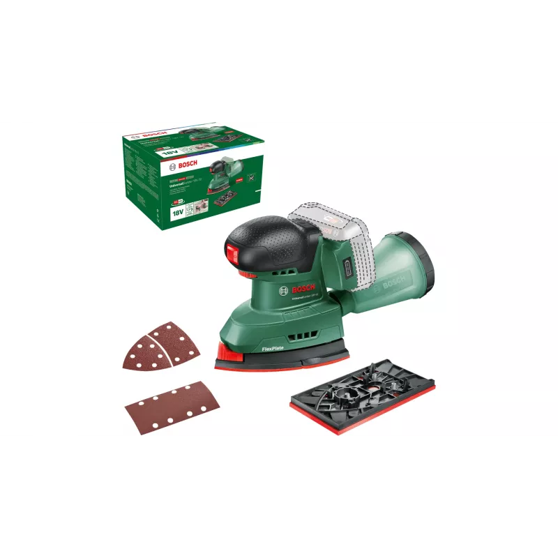 Bosch UniversalSander 18V-10 Lixadora excêntrica 22000 OPM Preto, Verde