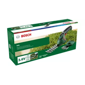 Tesoura de relva a bateria Bosch Isio 8 cm 3,6 V iões de lítio (Li-Ion) preto, verde