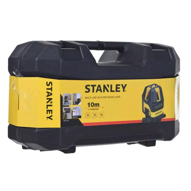 Nivelador laser STANLEY Multi-Line STHT77514-1 — laser vermelho, 4 linhas verticais e 1 horizontal