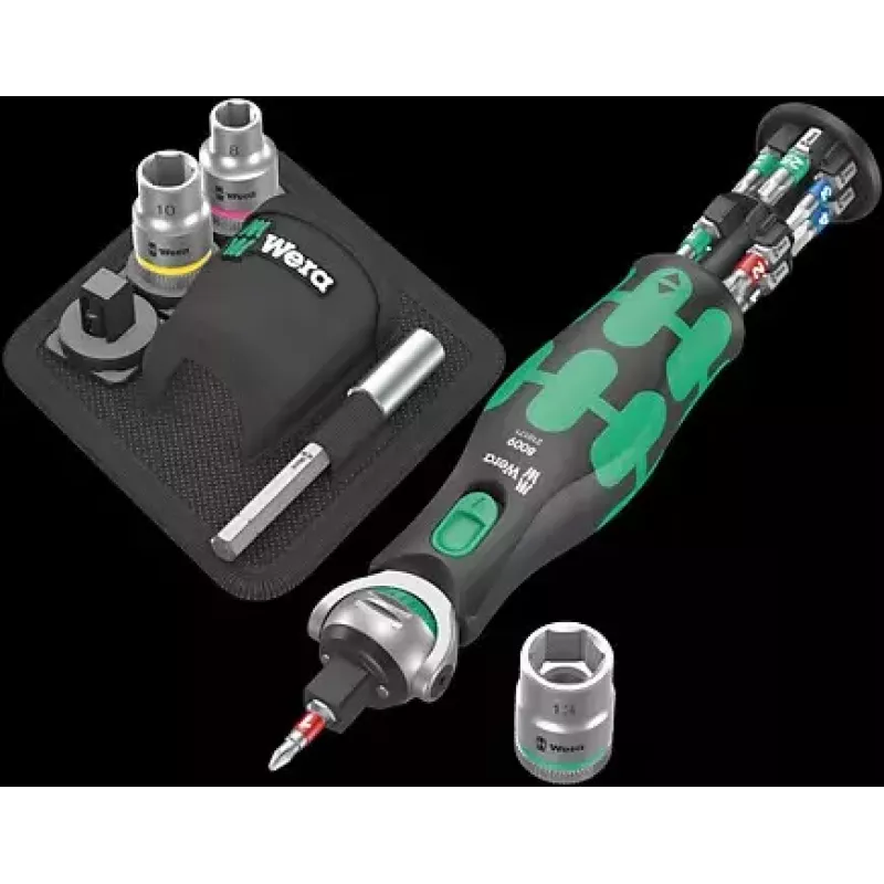 Chave de catraca Wera 05004281001 18 peças preto verde