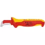 Faca de lâmina fixa Knipex 009855 metálico vermelho amarelo