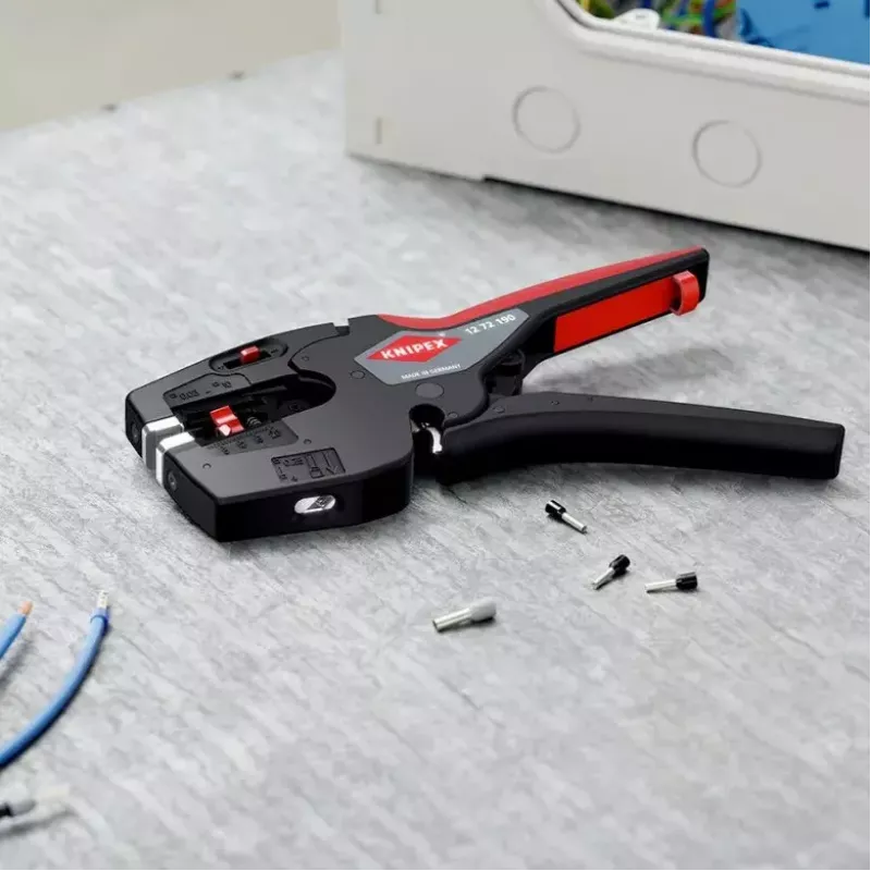 Knipex 12 72 190 alicate aço punho de plástico preto vermelho 190 mm