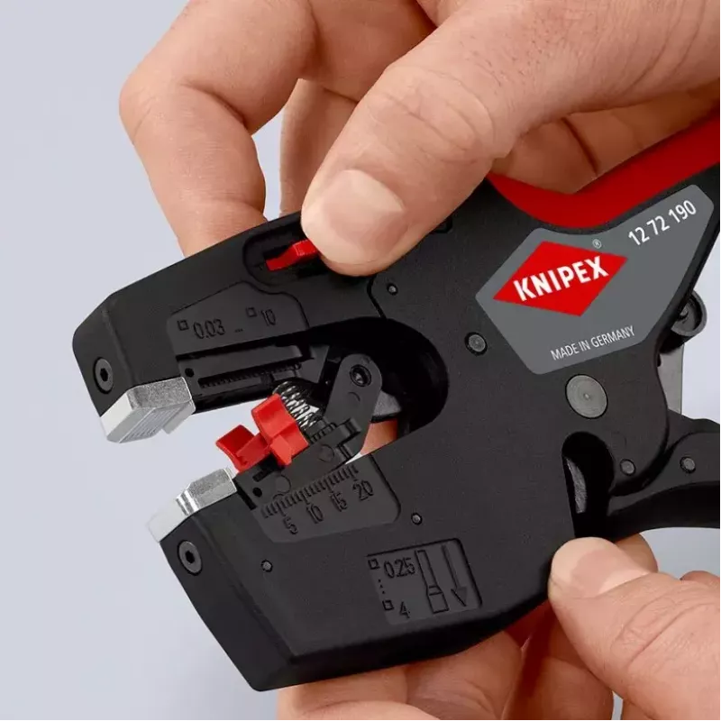 Knipex 12 72 190 alicate aço punho de plástico preto vermelho 190 mm